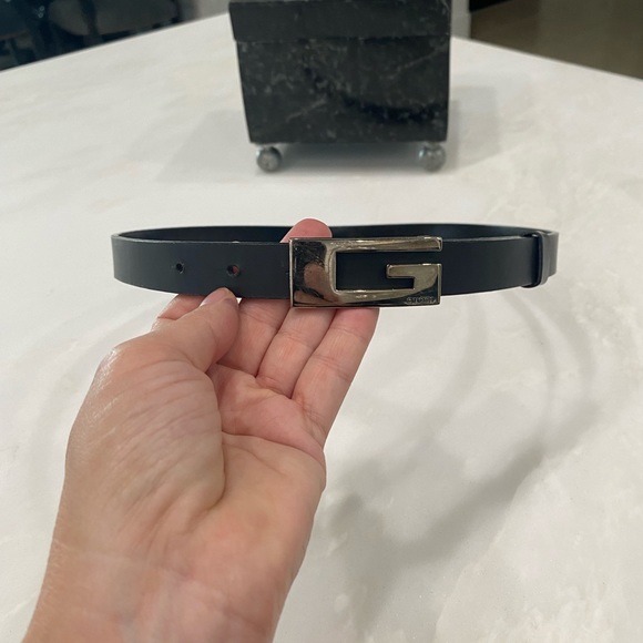 GUCCI Belt. Vintage Authentic I Purchased in Italy Black with Gunmetal Hardware. - Picture 3 of 8